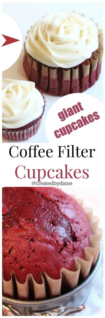 Coffee Filter Cupcakes are GIANT Cupcakes @createdbydiane