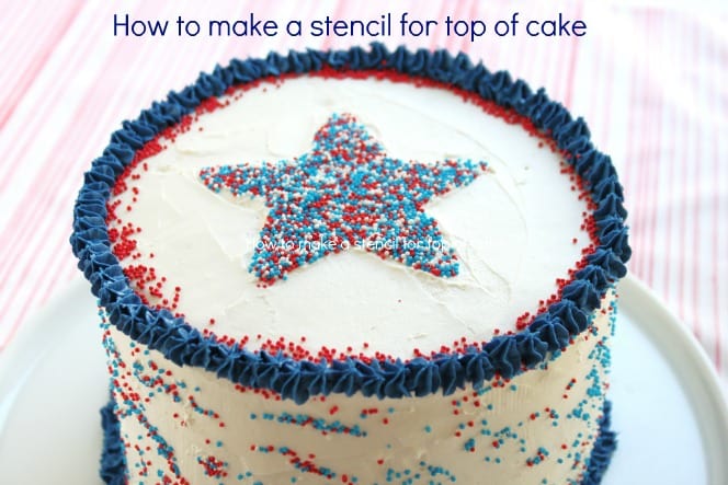 How to make a stencil for decorating top cake