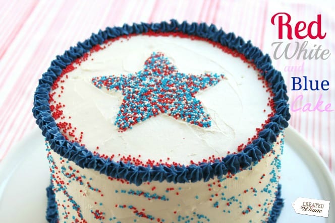 Red, White and Blue Cake