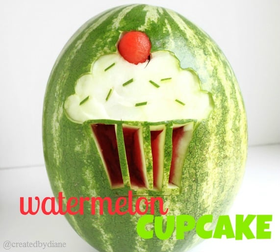 Watermelon Cupcake Carving