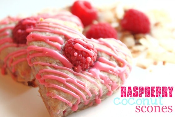 Raspberry Coconut Scones