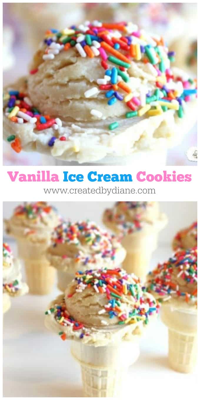 vanilla ice cream cookies www.createdbydiane.com the best summer non melting ice cream