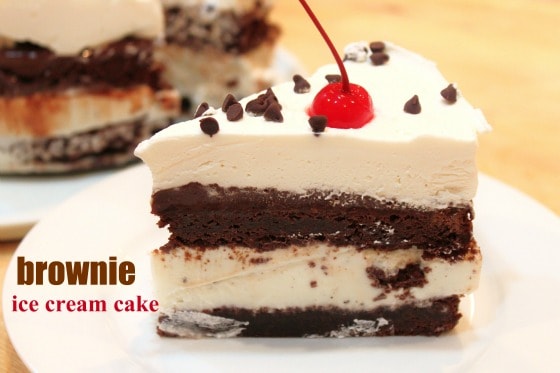 brownie ice cream cake