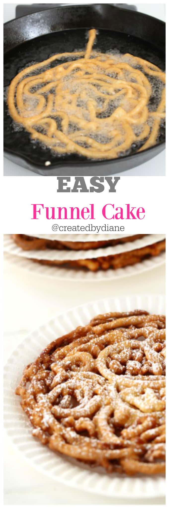 funnel cake with pancake mix Created by Diane