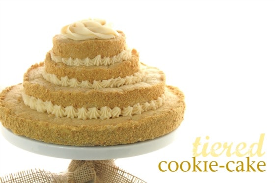 tiered cookie cake