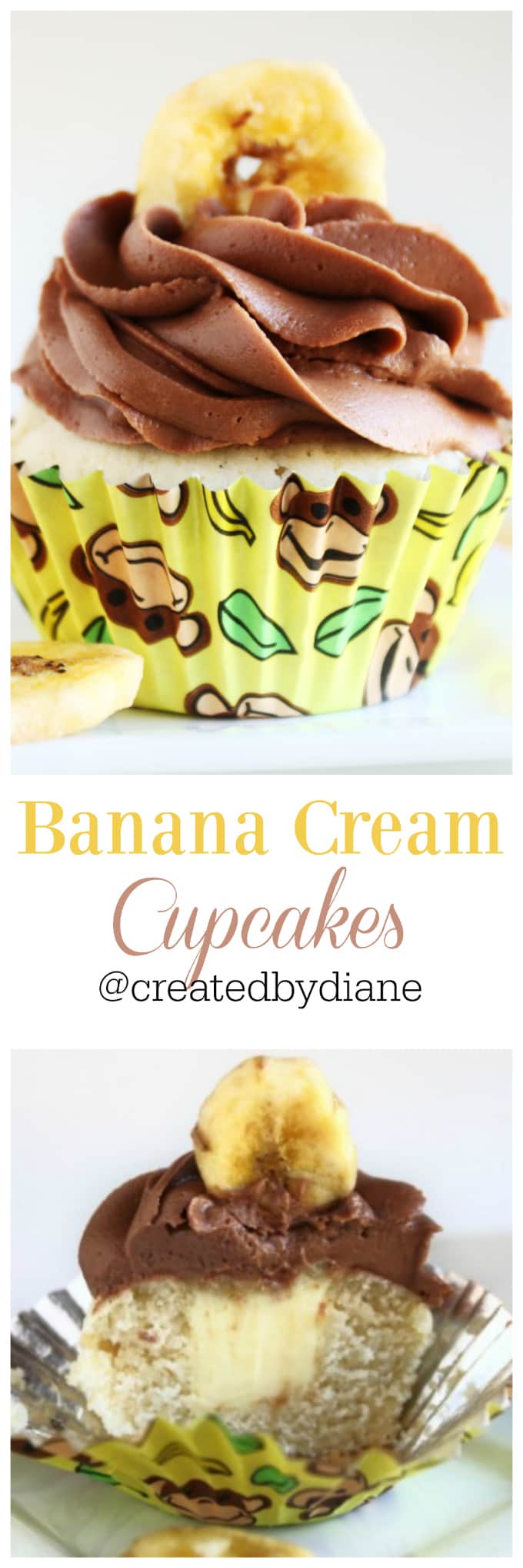 banana cream cupcakes @createdbydiane