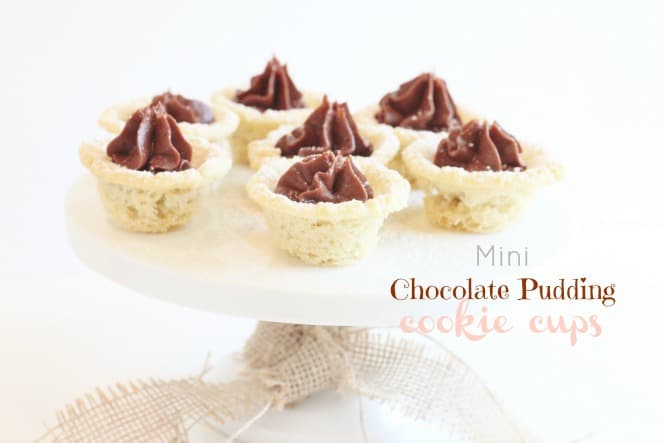 Mini Chocolate Pudding Cookie Cups