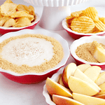 apple pie dip, apple graham crackers potato chips, salty sweet yumminess, this dessert dip is a winner year round
