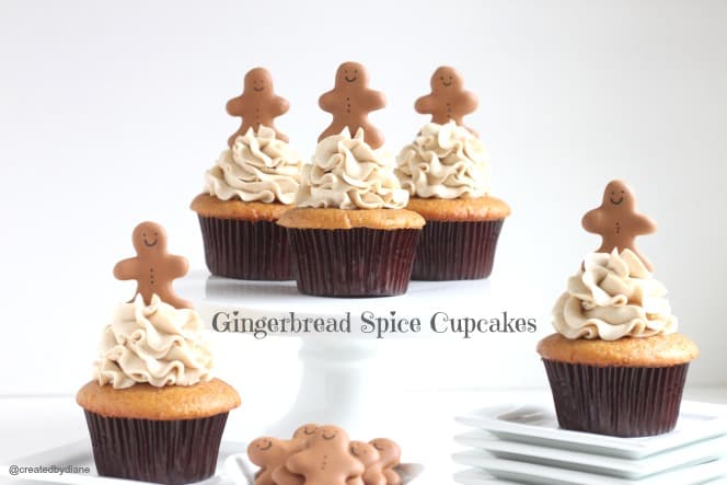 Gingerbread Spice Cupcakes with Gingerbread Italian Buttercream Frosting