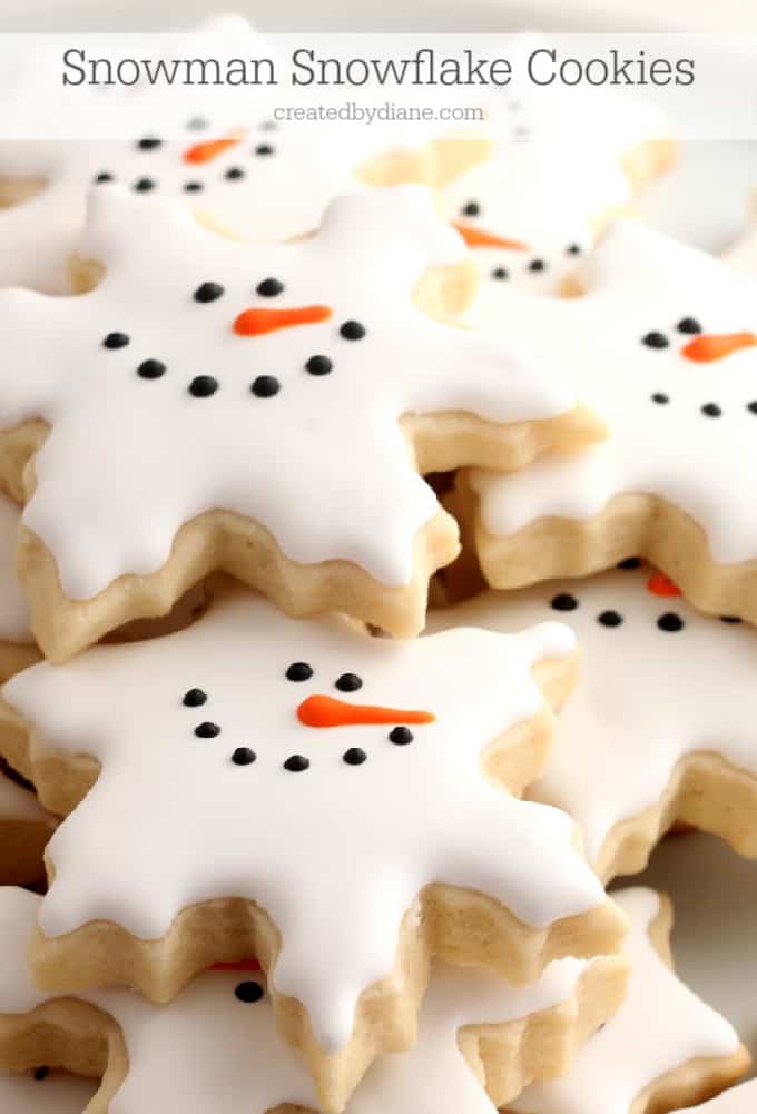 Snowflake Snowmen Cookies createdbydiane.com