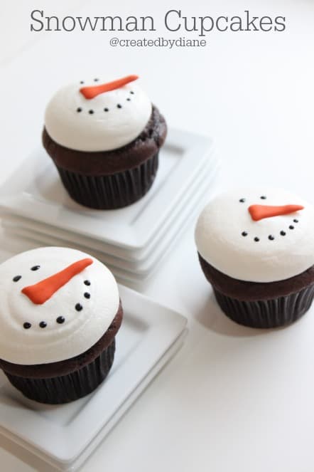 Snowman Cupcakes @createdbydiane