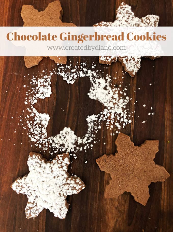 chocolate gingerbread cut out cookies