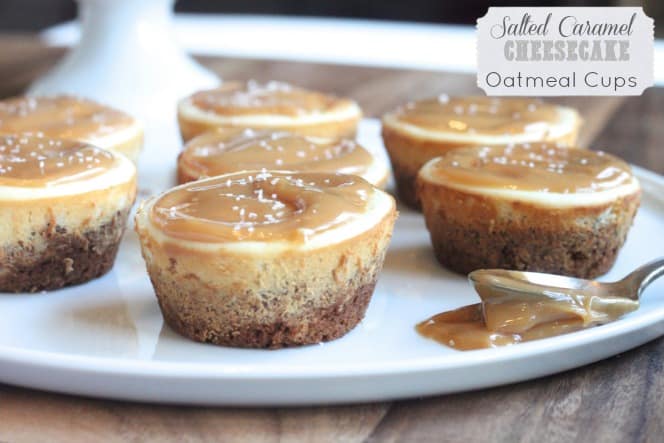 Salted Caramel Cheesecake Oatmeal Cups