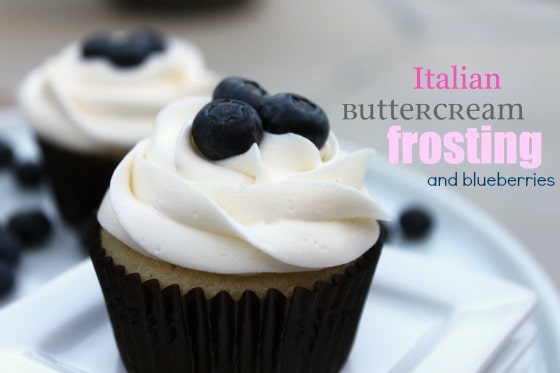 Blueberries and Italian Buttercream Frosting @createdbydiane