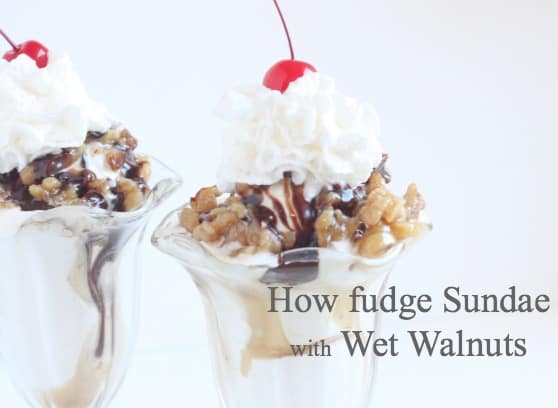 Hot Fudge Sundae with Wet Walnuts @createdbydiane