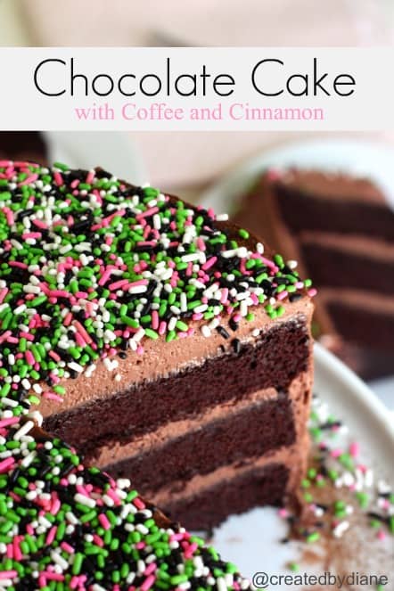 Chocolate Cake with Coffee and Cinnamon @createdbydiane