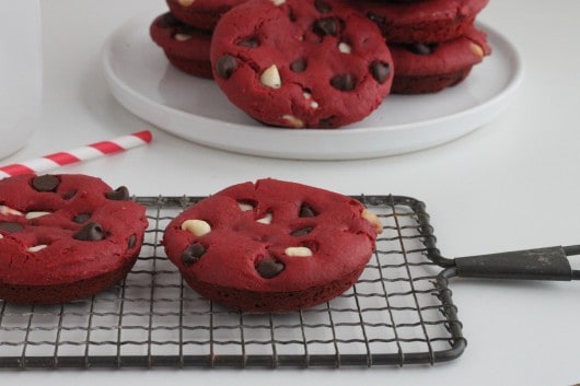 Red velvet Cake Mix Cookies