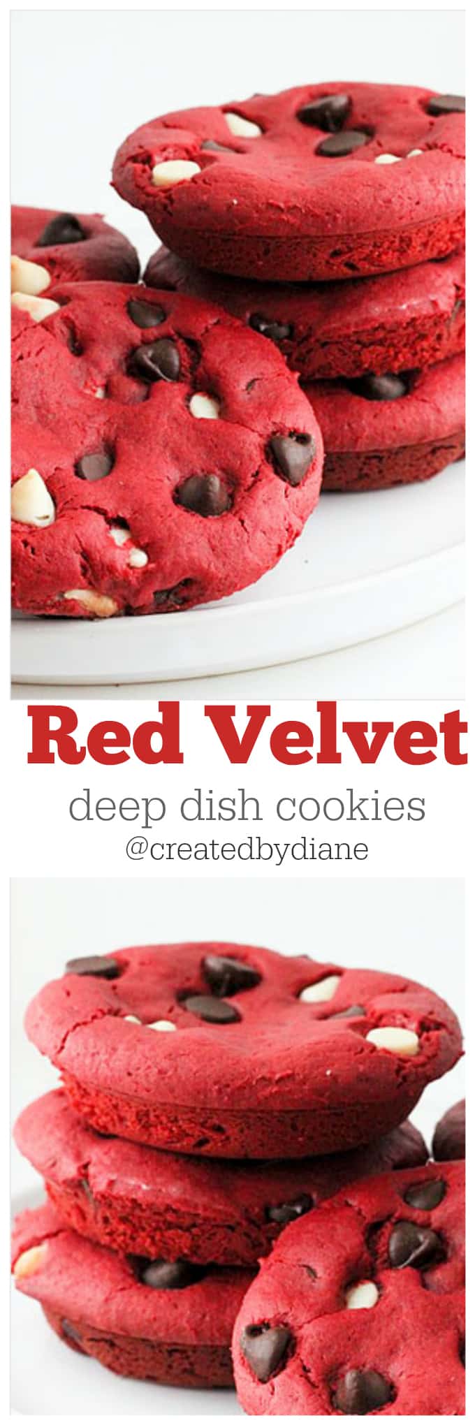 red velvet deep dish cookies @createdbydiane