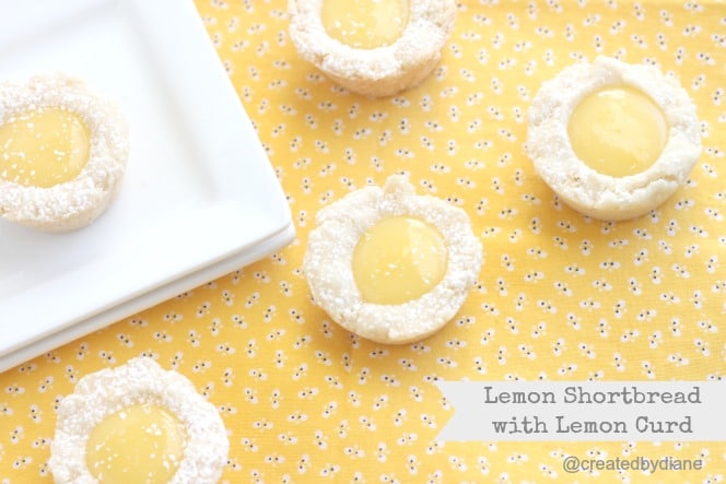 Lemon Shortbread with Lemon Curd