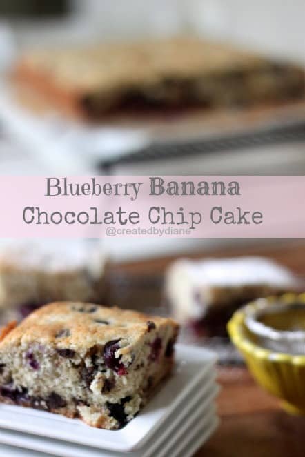 Blueberry Banana Chocolate Chip Cake