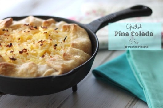 Grilled Pina Colada Pie @createdbydiane