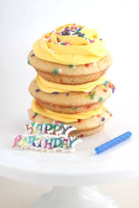 Mini Lemon Funfetti Cake Happy Birthday Cake