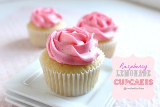 Raspberry Lemonade Cupcakes @createdbydiane