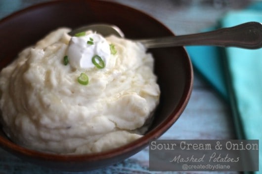 Sour Cream and Onion Mashed Potatoes @createdbydiane