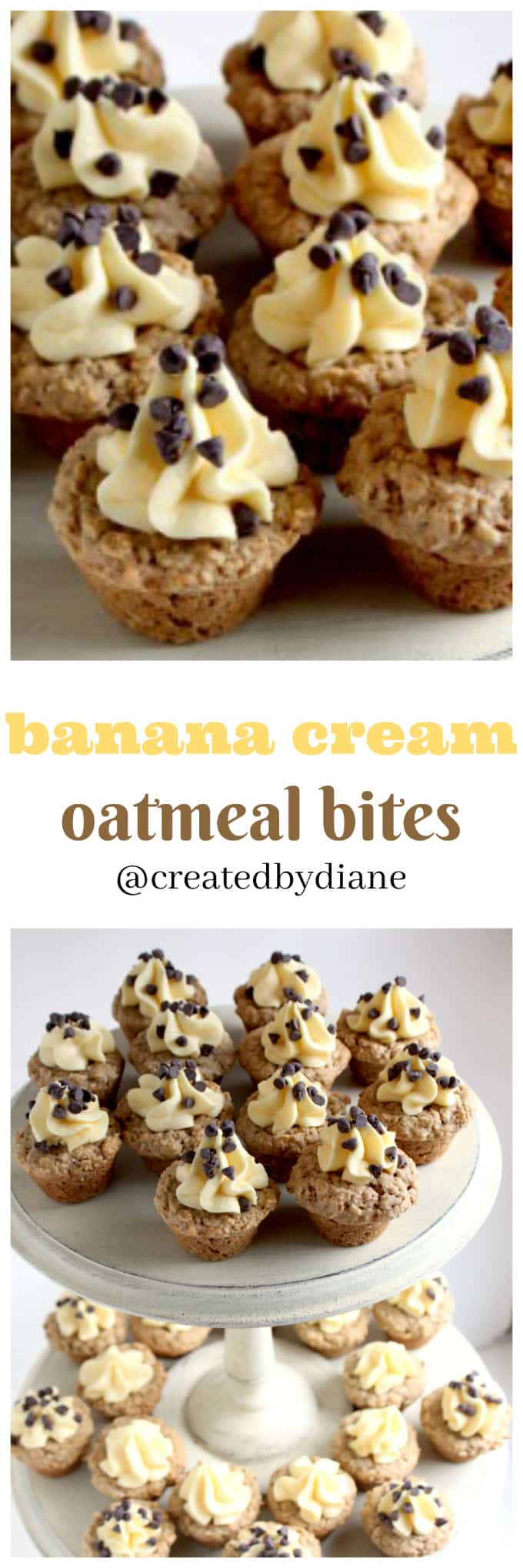 banana cream oatmeal bites @createdbydiane