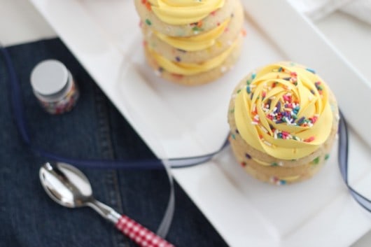 lemon funfetti mini cakes