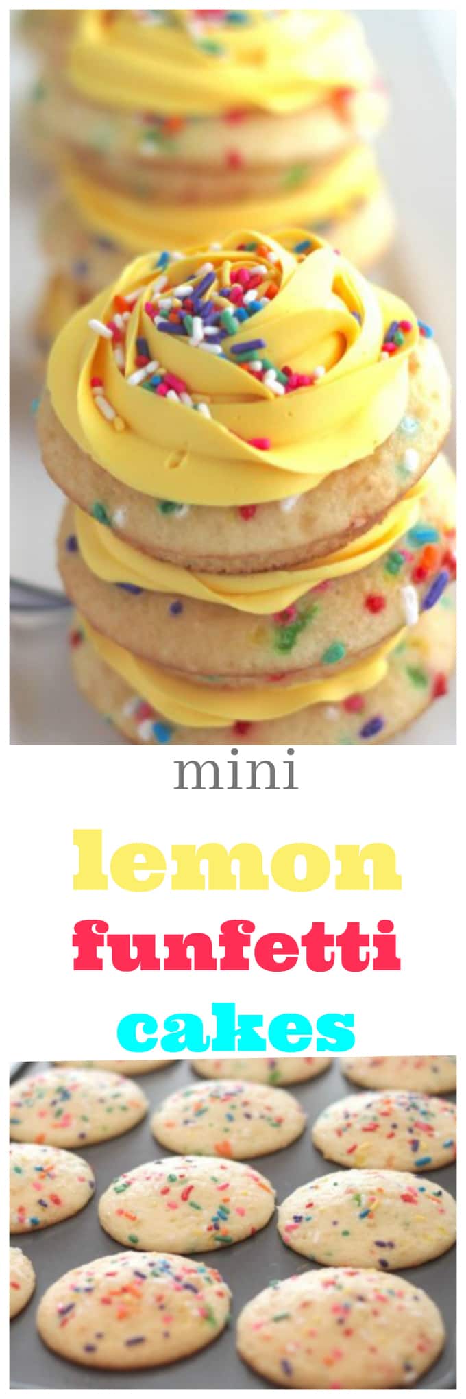 mini lemon funfetti cakes @createdbydiane