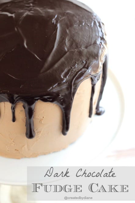 Dark Chocolate Fudge Cake @createdbydiane