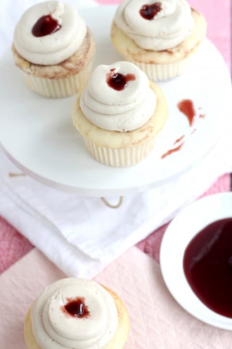 Raspberry Swirl Cupcakes @createdbydiane