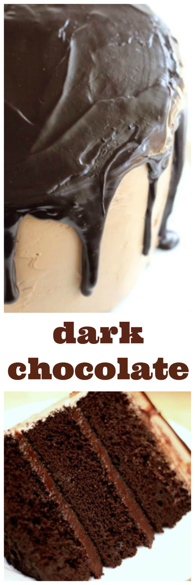 dark chocolate fudge cake @createdbydiane