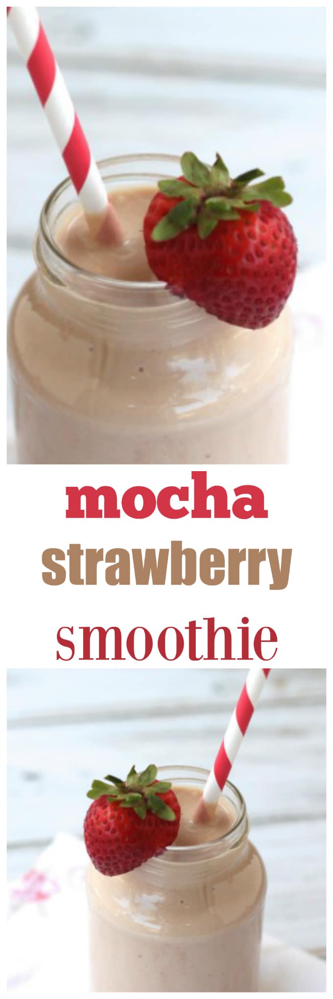 mocha strawberry smoothie @createdbydiane