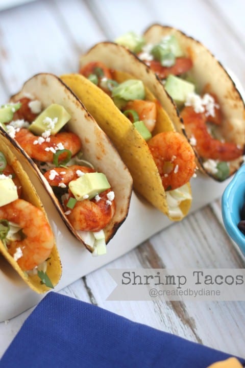shrimp tacos from @createdbydiane