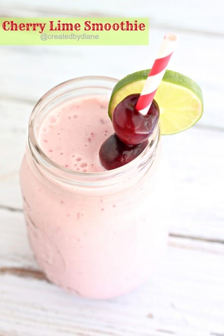 Cherry Lime Smoothie @createdbydiane