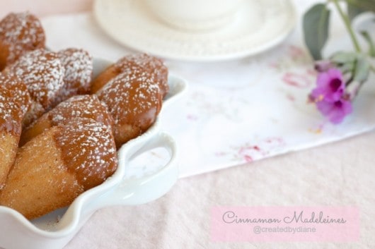 Cinnamon Madeleines with melted cinnamon chips @createdbydiane