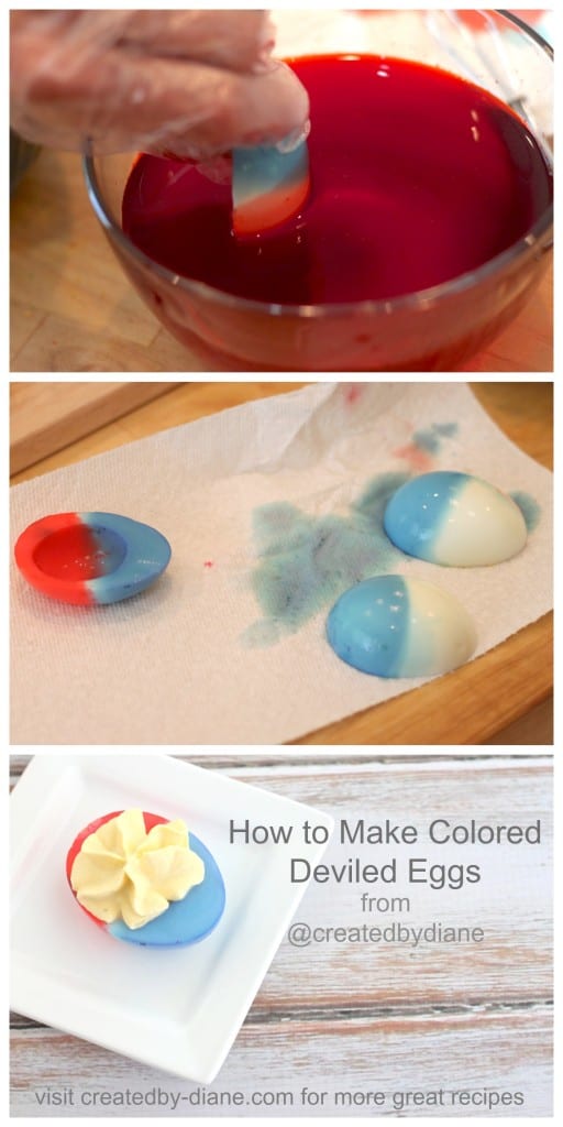 How to make colored Deviled eggs @createdbydiane #eggs #food #reciep #howto #july4 #USA #patriotic