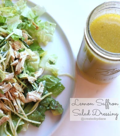 Lemon Saffron Salad Dressing from @createdbydiane