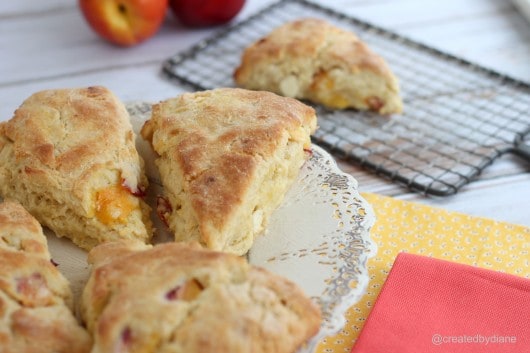 Nectarine Scones Peach Scones @createdbydiane