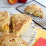 Nectarine and White Chocolate Chip Scones