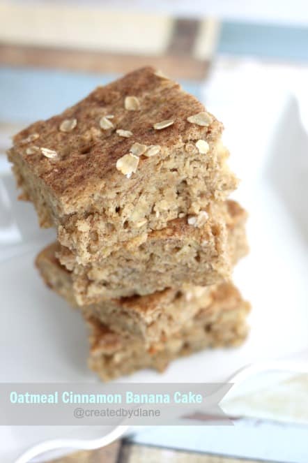 Oatmeal Cinnamon Banana Cake @createdbydiane