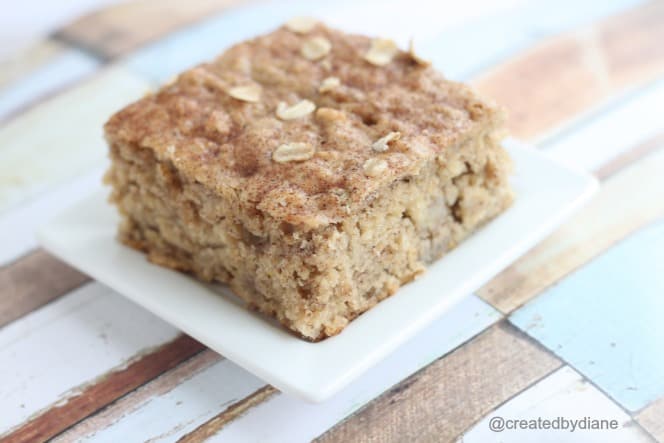 Oatmeal Cinnamon Banana Cake from @createdbydiane