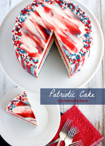 Patriotic Cake @createdbydiane #july4 #cake #recipe