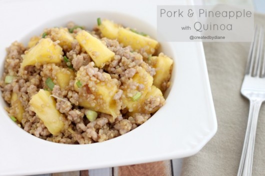 Pork and Pineapple with quinoa @createdbydiane #recipe 