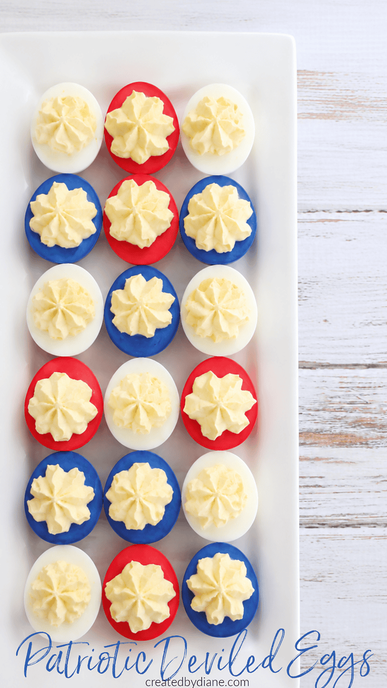 patriotic deviled eggs createdbydiane