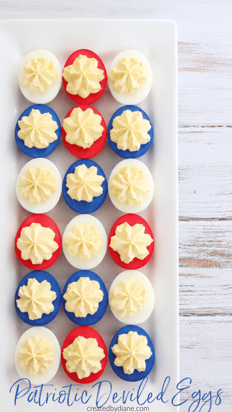 patriotic deviled eggs createdbydiane