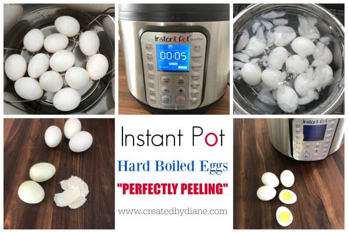 perfectly cooked hard boiled eggs that are perfectly peeling instant pot www.createdbydiane.com