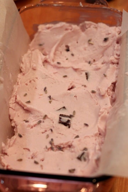 Lavender Chocolate Chunk Frozen Yogurt createdby-diane.com